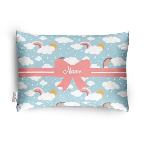 Image of Personalized Pillow for Kids - Custom Name, Super Soft Cotton Kids Cushion for Infants & Toddlers, 1 Month to 5 Year Olds, Keeps Head & Neck Comfortable, Adorable Prints