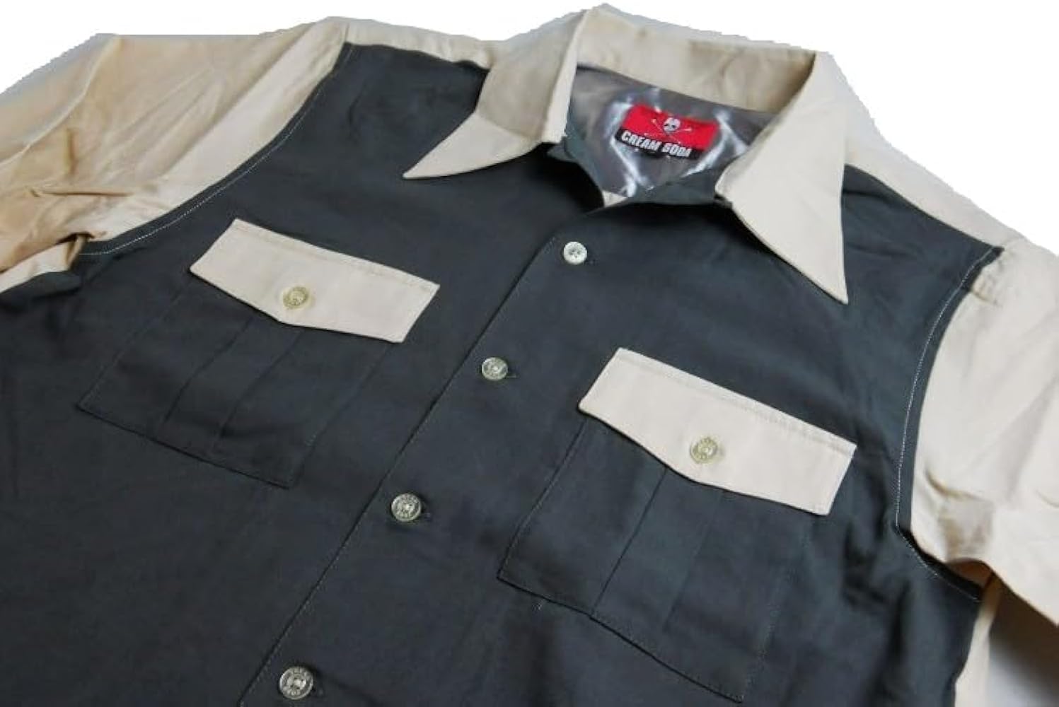 【美品】cream soda クリームソーダ スラブネップフラップポケットシャツ 楽天市場】CREAM SODA クリームソーダ 配色フラップポケットシャツ