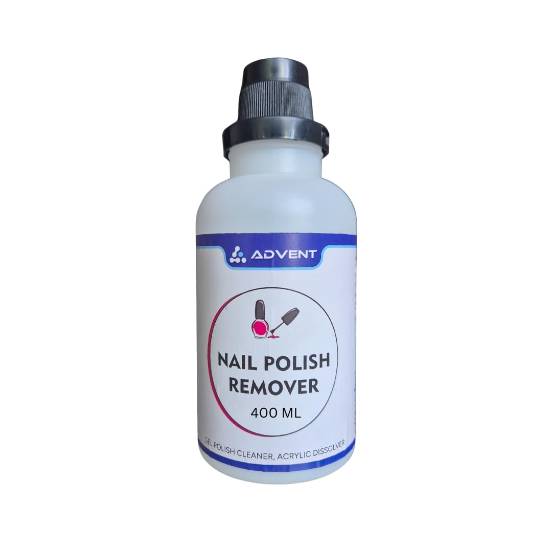 Advent Professional Nail Polish Remover 400ml – Fast-Acting Gel, Glitter & Acrylic Polish Cleaner | High-Purity Acetone | Salon & Home Use-image-3