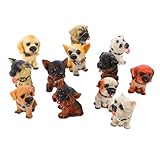 TOPPERFUN 12 Piezas Figuras de Perro Resina Realistas y Detalladas Adorno Decorativo para Hogar Regalo para de Mascotas Medidas