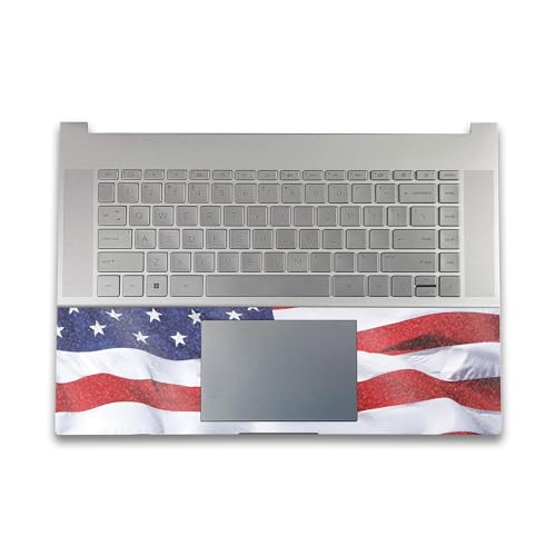 Image of Glossy Glitter Gaming Skin Compatible with HP Envy x360 16 inch (2023) - American Flag - Premium 3M Vinyl Protective Wrap Decal Cover - Easy to Apply | Crafted in The USA by MightySkins