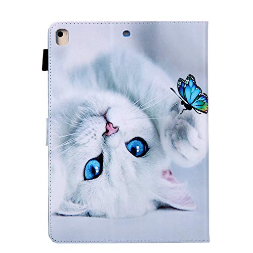 Case for Amazon Kindle Fire HD 8 and Fire HD 8 Plus Tablet Case (12th/10th Generation 2024/2022/2020 Release), Funut PU Leather Slim Smart Cover Tablet Case with Auto Wake/Sleep,White Cat by FUNUT - Image 4