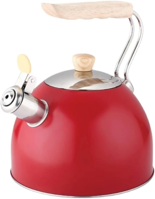 Stovetop Whistling Tea Kettle, 2.5L, B, Stainless Steel, One-hand Trigger Mechanism