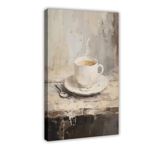MILES & DAX Neutral Coffee Wall Art, Moody Kitchen Wall