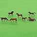 CWBPING 20pcs HO Scale Painted Farm Animals 1:87 Scale Model Horses 10 Different Poses Miniature Model Train Layout Animals