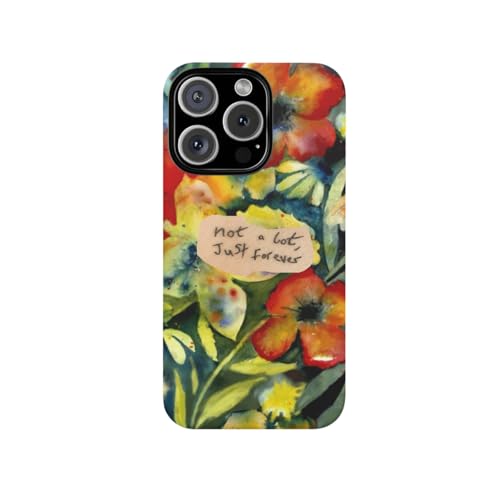 Lenker Phone Case 17 16 15 Series - Watercolor Botanical Art Phone Cover for Girls, Artistic Music Aesthetic, Fits 17 16 15 14 13 12 11 Series