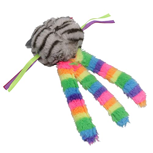 Juguete Moody Moggy Rainbow interactivo para gatos con hierba gatera y diseño multicolor 5