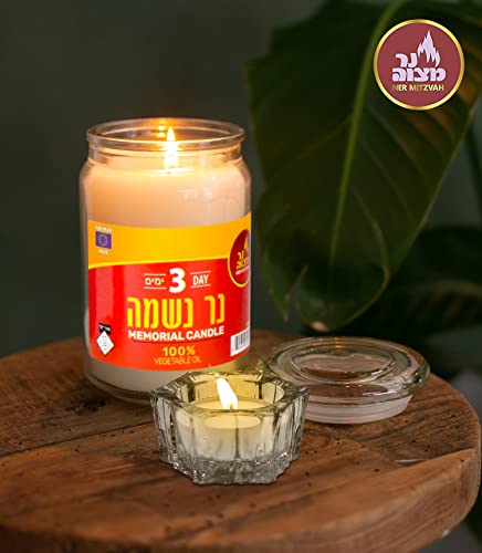 Ner Mitzvah Tea Light Candle Holders With Tealight Candles - 2 Pack Crystal Glass Tealight Candle Holder - Fits All Standard Sized Tealights #TOP4
