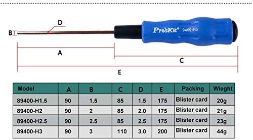 Miniatura 2 de Pro'skit 89400-H2 - Destornillador magnético multiusos hexagonal de 6.890 x 0.079 in, herramienta de apertura de reparación