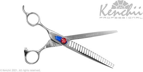 Vista 15 de Kenchii Five Star Offset Grooming Shear 8" Straight