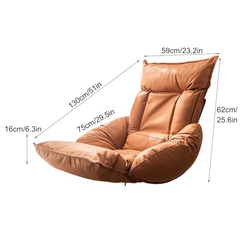 Tumbona reclinable acolchada para balcón y dormitorio con sofá plegable ajustable 4