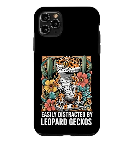 ������ Easy Distracted By Leopard Geckos ���킢�� ���f�B�[�X �y�b�g z �X�}�z�P�[�X iPhone 11 Pro Max �p
