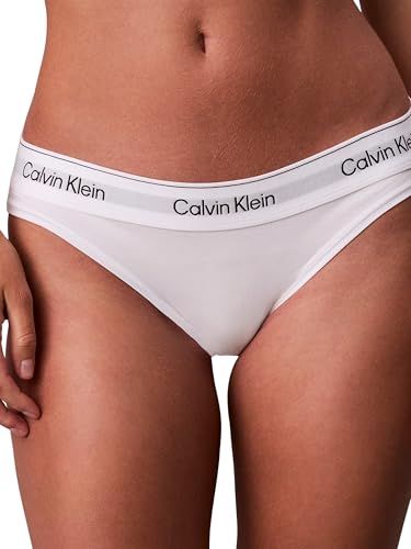 Calvin Klein Culotte Femme avec Ceinture Emblématique, Blanc (White), XS