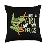 Best Gift Ideas Frog Animal Lover Just a Girl Who Loves Frogs Aquarium Amphibians Animal Lover Throw...