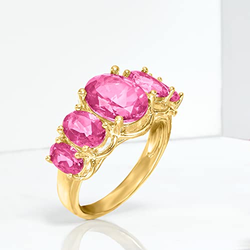 Ross-Simons 4.50 Ct. T.w. Gemstone 5-Stone Ring In 18Kt Gold Over Sterling #TOP4
