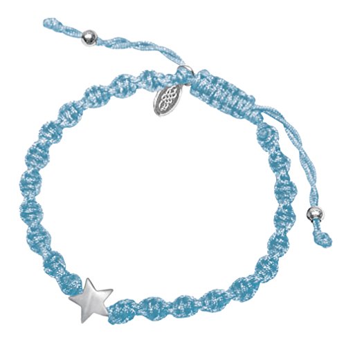 Preisvergleich Produktbild Armband - Glücksstern für dich (hellblau): mit versilbertem Sternanhänger