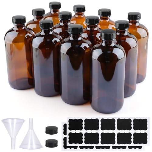 PINIWON Amber Glass  Round Bottles