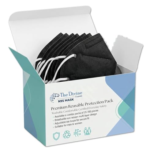 Image of Reusable & Washable Face Mask - Breathable Foldable Non-Woven Fabric Mask with Adjustable Ear Loops for Everyday Use, Comfortable Unisex Fit