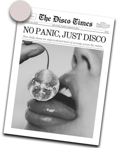 iHery 12x16in No Panic Just Disco Unframed Newspaper Wall Art