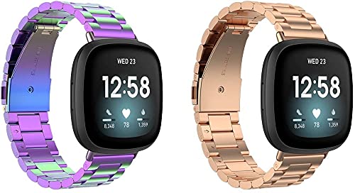 �����p �R���p�`�u�� Fitbit Versa 3 (�t�B�b�g�r�b�g �o�[�T 3) / Fitbit Sense ���v�o���h�AClassicase ���^���u���X���b�g�N���X�^���X�^�C�����v�o���h�X�g���b�v (Pattern 1+Pattern 2)