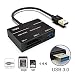 XQD/SD Card Reader Adapter, USB 3.0 Portable Flash Memory Card Reader, for XQD/SD Camera Card, for Sony M/G Series, Lexar USB Mark Card, Nikon D4/D5/D500, Support Windows/Mac OS System