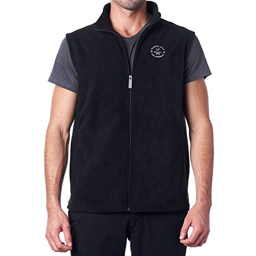 HAMMER ANVIL Mens Lightweight Full Zip Fleece Vest Sleeveless Jacket