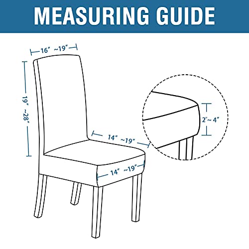 H.versailtex Recliner Chair Cover Velvet Plush 1-Piece Bundle Dining Room Chair Slipcovers Set Of 4, Navy #TOP5