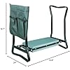 HomGarden Upgraded Folding Garden Kneeler Seat Bench Stool w/Thicken & Widen Soft Kneeling Pad, Portable Heavy Duty Gardener Stool with Large Tool Pouch,1 Set
