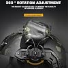 Tactical Helmet Mount Headset Earmuffs Bracket Adapter,For Ops Core Arc/M-Lok Rail,360Rotation Side Suspension Support Headphone Accessories