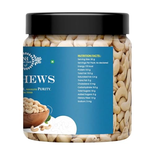 Image of Cashew Nuts (Kaju) (500gram)| Premium Whole Cashews | Creamy, Crunchy & Nutrient-Rich | Healthy Dry Fruit Snack for Daily Use