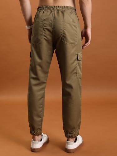 Image of Highlander Men's Cargo Jogger Trousers| Utility Pockets | Trouser for Men | Men Trousers