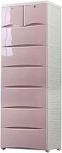 Armario de almacenamiento de plástico con 5 capas para organizar la ropa, color rosa