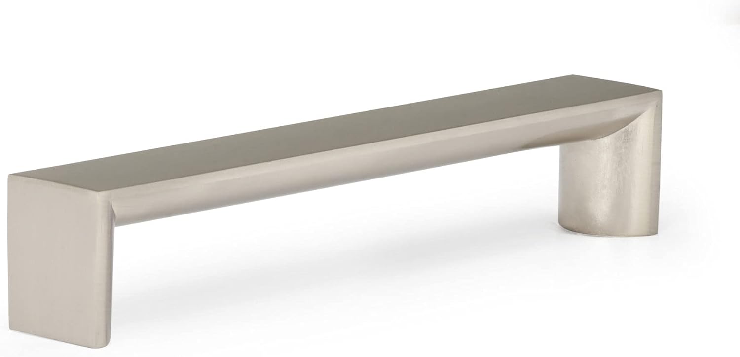 Richelieu Hardware BP680256195 Fort Greene Collection 10 1/8-inch (256 mm) Center-to-Center Brushed Nickel Modern Cabinet and Drawer Pull Handle for Kitchen, Bathroom, and Furniture