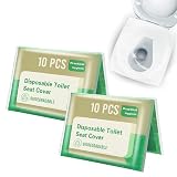 Toilette Auflage,Einweg Toilettensitz Papier,Spülbare Toilette Auflage,Toilettenpapier Pad,WC Sitzschutz Sitzauflagen für Reisen öffentliche Toiletten Töpfchentraining Hotelkrankenhaus 20 Stück