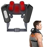 Shiatsu Neck and Back Massagers with Heat, 150 Mins Use, 4 Modes & Adjustable Massage Head, Father’s Day Gift for Dad, Electric 3D Deep Tissue Kneading for Shoulder, Leg, Muscle Soreness, Pain Relief