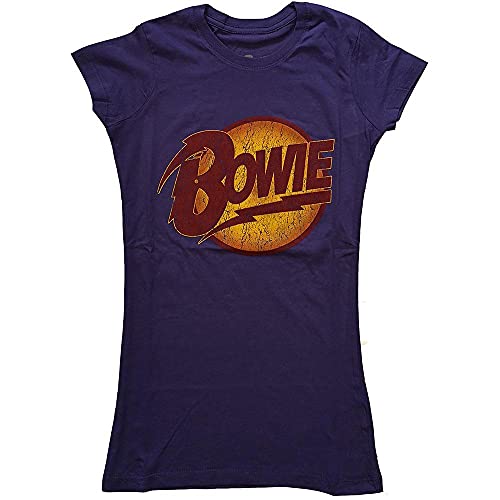 T-shirt David Bowie Diamond Dogs violet pour un look rock en festival ou en terrasse