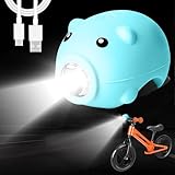 Piashow Led-fietslicht, waterdichte fietslamp voor, USB-oplaadbaar, fietslamp, kinderfiets met 3 lichtmodi, fietslicht voor kindersteppen, fietsen, rugzakken (blauw)