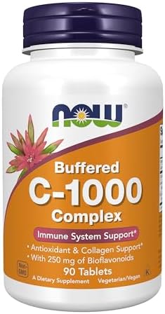 NOW Supplements, Vitamin C-1000 Complex with 250 mg of Bioflavonoids, Buffered, Antioxidant Protection*, 90 Tablets