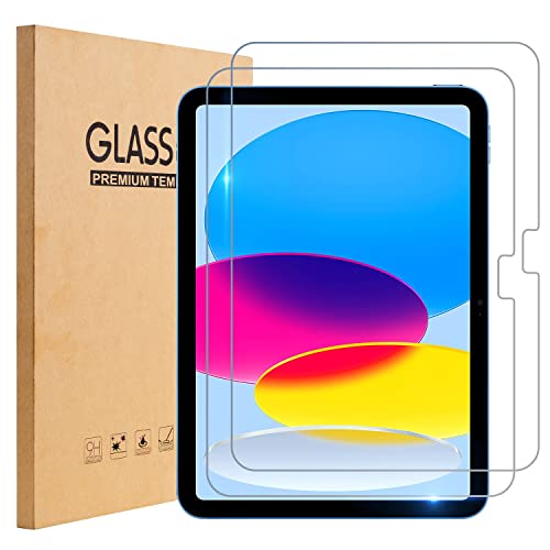 TOPESCT 2-Pack Screen Protector for iPad (A16) 11th/10th Generation (2025/2022,11 inch/10.9 Inch),9H Tempered Glass Film,Anti-Scratch (2)
