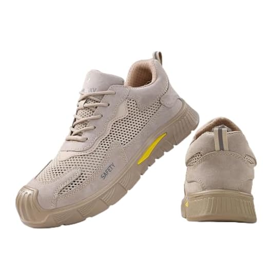 IYVW Safety 672 Arbeitsschuhe Herren S3 Leicht Sicherheitsschuhe Damen Atmungsaktive Stahlkappenschuhe Sportlich Schutzschuhe Beige 43 EU 5 IYVW Safety 672 Arbeitsschuhe Herren S3 Leicht Sicherheitsschuhe Damen Atmungsaktive Stahlkappenschuhe Sportlich Schutzschuhe Beige 43 EU