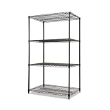 Yadlan Scaffale Appendiabiti e Ripiani con Ruote in Metallo, Scaffale Salvaspazio, Appendiabiti Mobile, Mensole Regolabili con Piedini Fissi, Organizzatore Industriale 21" Wx12 Dx60 H