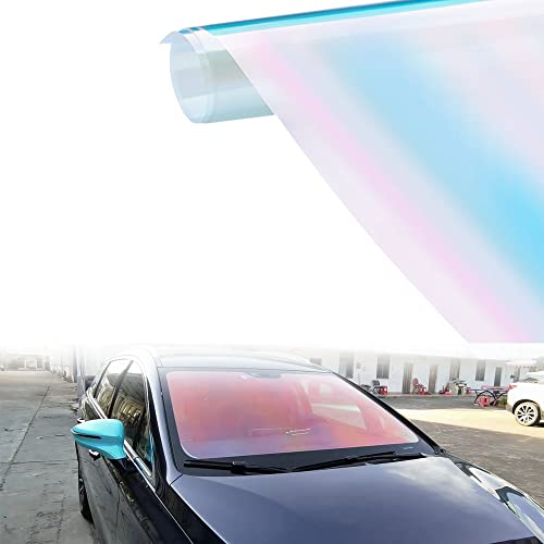 XhuangTech Window Tint Film for Cars, Chameleon Red Purple Car Window Tint ,80% VLT Window Protection Film, Anti UV Heat Control Solar Window Tint for Windshield Rear Side Window