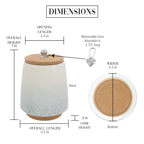 Pavilion - Spoiled Grandkids Fund 6.5-inch Unique Ceramic Piggy Bank Savings Bank Money Jar with Cork Base Cork Lid with Hanging Heart Charm, Ombre Gray - Grandparent Gift Present by Pavilion Gift Company - Used condition - Image 3