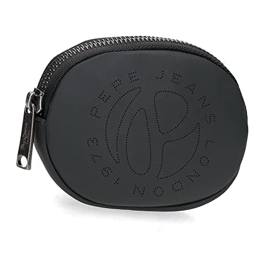 Pepe Jeans Mabel Monedero Negro 11,5x8,5x1,5 cms Piel sintética