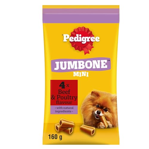 Pedigree Jumbone Mini - Dog Treats - for Small Dogs - with Beef and Poultry - 32 Chews (Pack of 8)