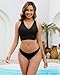 GRAPENT Swim Suits for Women Bikini Tops Womens Swim Top Swimming Suits for Women Black Large Fits US Size 12 to 14