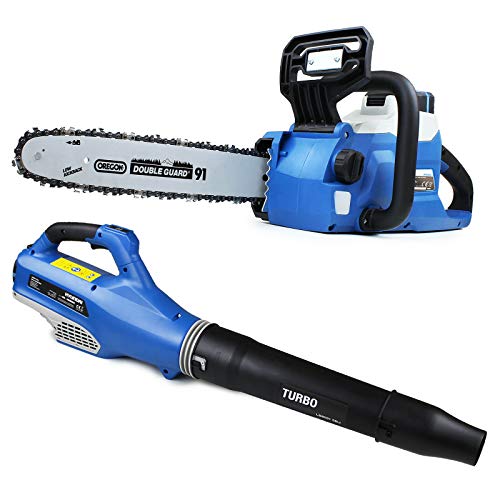 6. Hyundai 60v Cordless 12" Chainsaw & 60v Cordless Leaf Blower