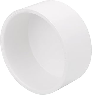 4" PVC Pipe End Cap Fitting, Schedule 40 Furniture Grade PVC Pipe End Cap Plug Adapter, White 4" PVC Pipe Plug Socket Fittings for Build PVC Furniture DIY Garden Shelf