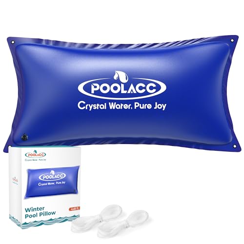 POOLACC Pool Pillows for Above Ground Pools Winterizing, Extra Durable Cold-Resistant Inflatable PVC Air Pillow for Swimming Pool Winter Protection, Winter Pool Closing Kit Ice Equalizer (4’ X 8’)