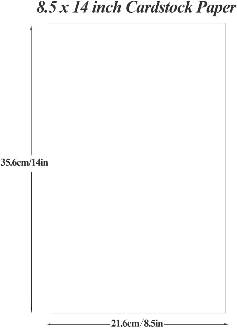 (4-Pack) 8.5" x 14" White Legal Size Card Stock Paper - 200 Sheets Premium Smooth 65lb Cover Cardstock, Perfect for Arts and Crafts, Brochures, Menus, Posters